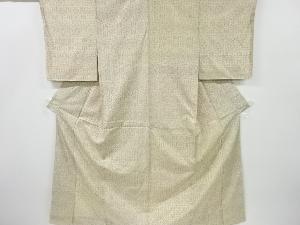 アンティーク　更紗模様織出手織り紬着物